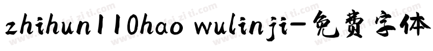 zhihun110hao wulinji字体转换